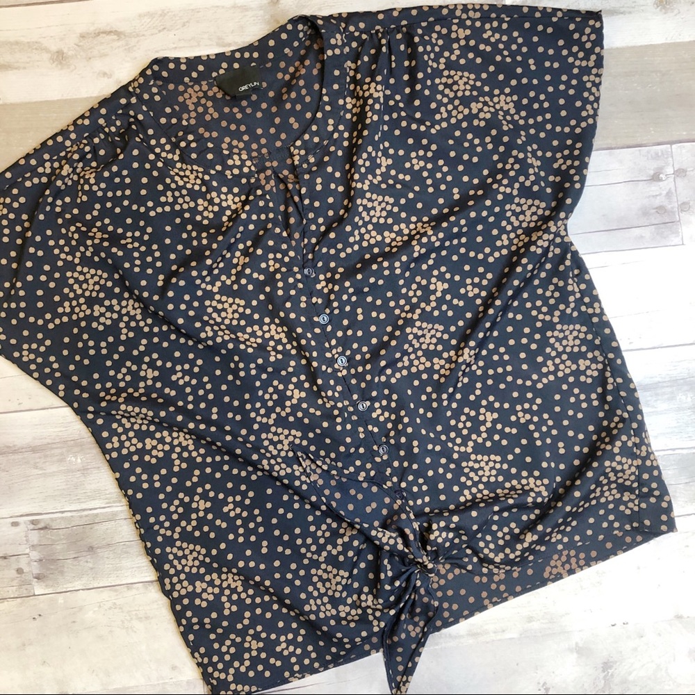Greylin Polka Dot Blouse